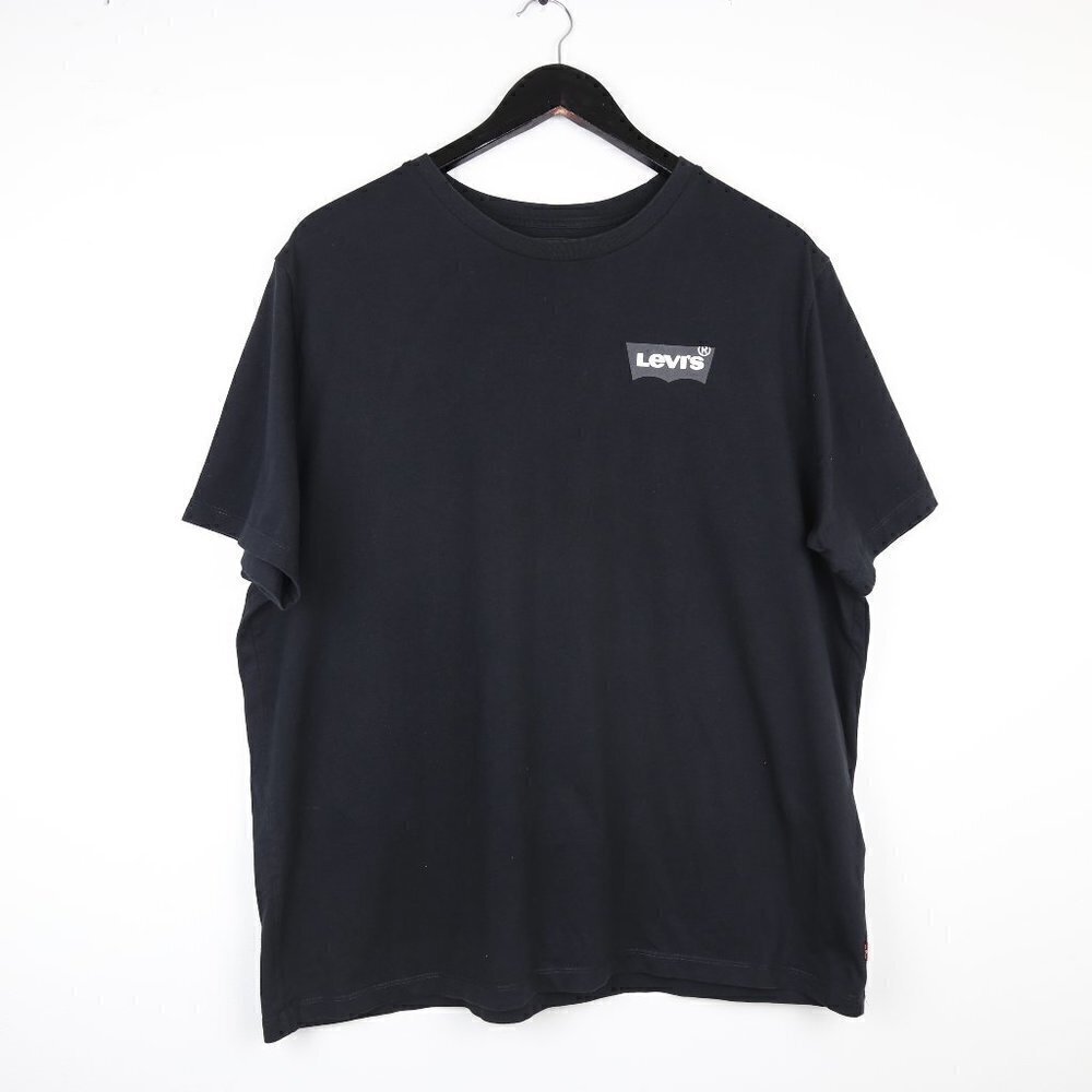 LEVI'S Trademark Classic Relaxed Fit Short Sleeve Black T-Shirt Men's